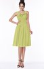 ColsBM Lainey Linden Green Gorgeous A-line Wide Square Sleeveless Chiffon Knee Length Bridesmaid Dresses