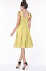 ColsBM Lainey Misted Yellow Gorgeous A-line Wide Square Sleeveless Chiffon Knee Length Bridesmaid Dresses