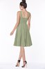 ColsBM Lainey Moss Green Gorgeous A-line Wide Square Sleeveless Chiffon Knee Length Bridesmaid Dresses