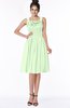 ColsBM Lainey Pale Green Gorgeous A-line Wide Square Sleeveless Chiffon Knee Length Bridesmaid Dresses