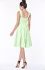 ColsBM Lainey Pale Green Gorgeous A-line Wide Square Sleeveless Chiffon Knee Length Bridesmaid Dresses