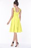 ColsBM Lainey Pale Yellow Gorgeous A-line Wide Square Sleeveless Chiffon Knee Length Bridesmaid Dresses