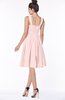 ColsBM Lainey Pastel Pink Gorgeous A-line Wide Square Sleeveless Chiffon Knee Length Bridesmaid Dresses