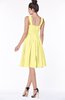 ColsBM Lainey Pastel Yellow Gorgeous A-line Wide Square Sleeveless Chiffon Knee Length Bridesmaid Dresses