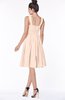 ColsBM Lainey Peach Puree Gorgeous A-line Wide Square Sleeveless Chiffon Knee Length Bridesmaid Dresses