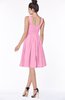ColsBM Lainey Pink Gorgeous A-line Wide Square Sleeveless Chiffon Knee Length Bridesmaid Dresses