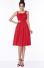 ColsBM Lainey Red Gorgeous A-line Wide Square Sleeveless Chiffon Knee Length Bridesmaid Dresses