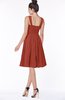 ColsBM Lainey Rust Gorgeous A-line Wide Square Sleeveless Chiffon Knee Length Bridesmaid Dresses