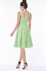ColsBM Lainey Sage Green Gorgeous A-line Wide Square Sleeveless Chiffon Knee Length Bridesmaid Dresses