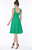 ColsBM Lainey Sea Green Gorgeous A-line Wide Square Sleeveless Chiffon Knee Length Bridesmaid Dresses