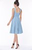 ColsBM Lainey Sky Blue Gorgeous A-line Wide Square Sleeveless Chiffon Knee Length Bridesmaid Dresses