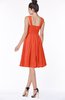 ColsBM Lainey Tangerine Tango Gorgeous A-line Wide Square Sleeveless Chiffon Knee Length Bridesmaid Dresses