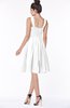 ColsBM Lainey White Gorgeous A-line Wide Square Sleeveless Chiffon Knee Length Bridesmaid Dresses
