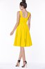 ColsBM Lainey Yellow Gorgeous A-line Wide Square Sleeveless Chiffon Knee Length Bridesmaid Dresses