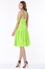 ColsBM Raine Bright Green Traditional Halter Sleeveless Chiffon Knee Length Bridesmaid Dresses