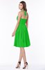 ColsBM Raine Classic Green Traditional Halter Sleeveless Chiffon Knee Length Bridesmaid Dresses