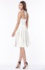 ColsBM Raine Cloud White Traditional Halter Sleeveless Chiffon Knee Length Bridesmaid Dresses
