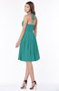 ColsBM Raine Emerald Green Traditional Halter Sleeveless Chiffon Knee Length Bridesmaid Dresses