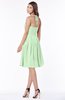 ColsBM Raine Light Green Traditional Halter Sleeveless Chiffon Knee Length Bridesmaid Dresses