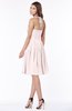 ColsBM Raine Light Pink Traditional Halter Sleeveless Chiffon Knee Length Bridesmaid Dresses