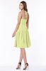 ColsBM Raine Lime Green Traditional Halter Sleeveless Chiffon Knee Length Bridesmaid Dresses