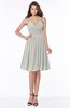 ColsBM Raine Platinum Traditional Halter Sleeveless Chiffon Knee Length Bridesmaid Dresses