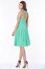 ColsBM Raine Seafoam Green Traditional Halter Sleeveless Chiffon Knee Length Bridesmaid Dresses