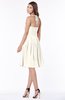 ColsBM Raine Whisper White Traditional Halter Sleeveless Chiffon Knee Length Bridesmaid Dresses