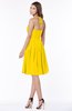 ColsBM Raine Yellow Traditional Halter Sleeveless Chiffon Knee Length Bridesmaid Dresses