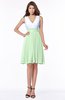 ColsBM Jolie Light Green Gorgeous A-line V-neck Sleeveless Chiffon Bridesmaid Dresses
