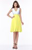 ColsBM Jolie Pale Yellow Gorgeous A-line V-neck Sleeveless Chiffon Bridesmaid Dresses