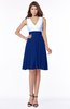 ColsBM Jolie Sodalite Blue Gorgeous A-line V-neck Sleeveless Chiffon Bridesmaid Dresses