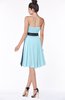 ColsBM Amiya Aqua Glamorous A-line Sleeveless Zip up Chiffon Knee Length Bridesmaid Dresses