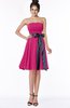 ColsBM Amiya Beetroot Purple Glamorous A-line Sleeveless Zip up Chiffon Knee Length Bridesmaid Dresses