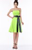 ColsBM Amiya Bright Green Glamorous A-line Sleeveless Zip up Chiffon Knee Length Bridesmaid Dresses