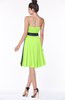 ColsBM Amiya Bright Green Glamorous A-line Sleeveless Zip up Chiffon Knee Length Bridesmaid Dresses