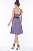 ColsBM Amiya Chalk Violet Glamorous A-line Sleeveless Zip up Chiffon Knee Length Bridesmaid Dresses