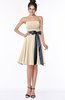 ColsBM Amiya Champagne Glamorous A-line Sleeveless Zip up Chiffon Knee Length Bridesmaid Dresses