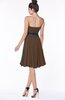 ColsBM Amiya Chocolate Brown Glamorous A-line Sleeveless Zip up Chiffon Knee Length Bridesmaid Dresses