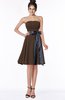 ColsBM Amiya Copper Glamorous A-line Sleeveless Zip up Chiffon Knee Length Bridesmaid Dresses