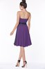 ColsBM Amiya Dark Purple Glamorous A-line Sleeveless Zip up Chiffon Knee Length Bridesmaid Dresses
