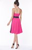 ColsBM Amiya Fandango Pink Glamorous A-line Sleeveless Zip up Chiffon Knee Length Bridesmaid Dresses