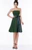ColsBM Amiya Hunter Green Glamorous A-line Sleeveless Zip up Chiffon Knee Length Bridesmaid Dresses