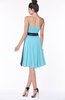 ColsBM Amiya Light Blue Glamorous A-line Sleeveless Zip up Chiffon Knee Length Bridesmaid Dresses