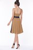 ColsBM Amiya Light Brown Glamorous A-line Sleeveless Zip up Chiffon Knee Length Bridesmaid Dresses