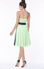ColsBM Amiya Light Green Glamorous A-line Sleeveless Zip up Chiffon Knee Length Bridesmaid Dresses