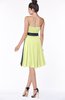 ColsBM Amiya Lime Green Glamorous A-line Sleeveless Zip up Chiffon Knee Length Bridesmaid Dresses