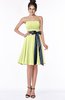 ColsBM Amiya Lime Sherbet Glamorous A-line Sleeveless Zip up Chiffon Knee Length Bridesmaid Dresses