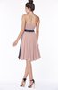 ColsBM Amiya Nectar Pink Glamorous A-line Sleeveless Zip up Chiffon Knee Length Bridesmaid Dresses