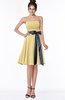 ColsBM Amiya New Wheat Glamorous A-line Sleeveless Zip up Chiffon Knee Length Bridesmaid Dresses